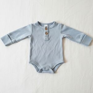 Blue Long-Sleeve Kids One Piece